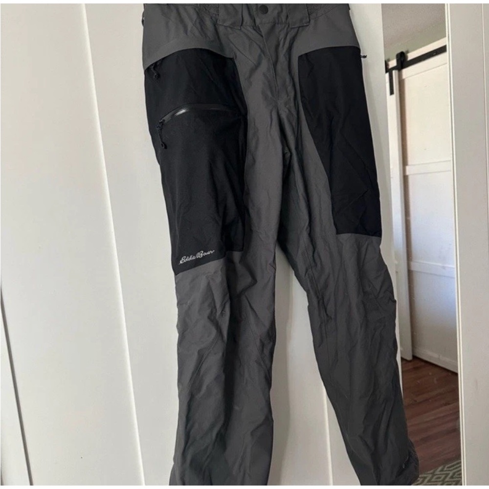 Eddie Bauer Snow Pants Mens Small Black Skiing Snowboarding Weatheredge